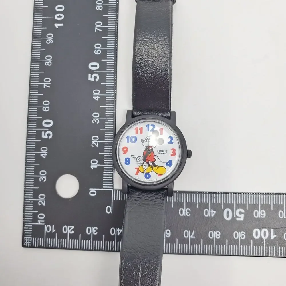 Disney X Lorus Mickey Mouse Blue & Red Plastic VTG Watch NOS